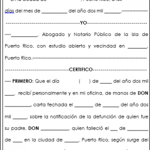 Herencia - Escritura - Particion y adjudicacion de herencia -   - Modelos de Documentos Legales, Formularios y  Contratos en Puerto Rico