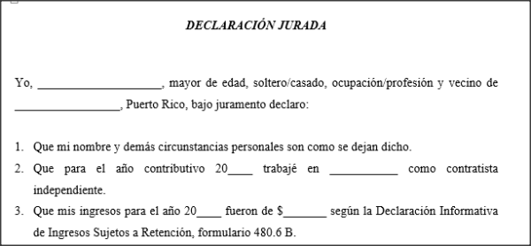 Declaraciones Juradas Puerto Rico Modelos De Documentos Legales