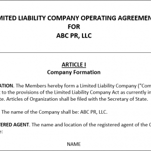 Operating Agreement LLC