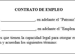 Contrato de Empleo Permanente