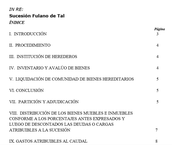 cuaderno particional herencia