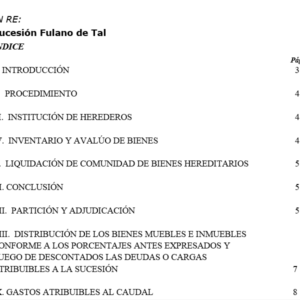 cuaderno particional herencia