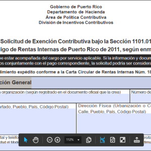 solicitud de exención contributiva Modelo SC 2645