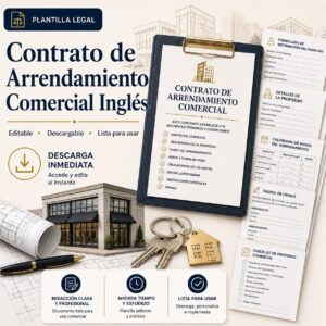 Contrato de arrendamiento comercial en inglés para propiedades y negocios en Puerto Rico.