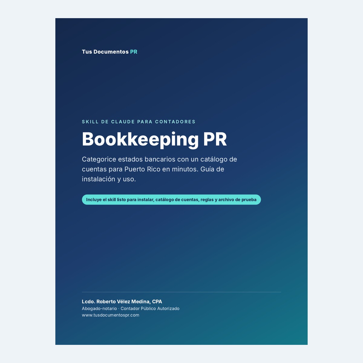 Skill de Claude: Bookkeeping PR – Categorización de Estados Bancarios