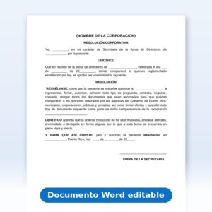 Vista de la primera página: Resolucion Corporativa - General