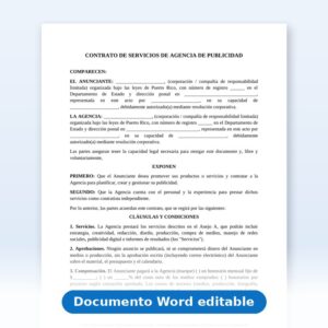 Acuerdo con agencia de publicidad