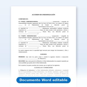 Acuerdo de indemnización