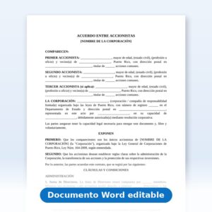 Acuerdo entre accionistas
