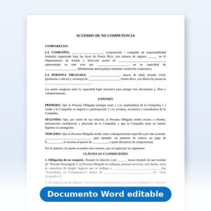Acuerdo general de no competencia
