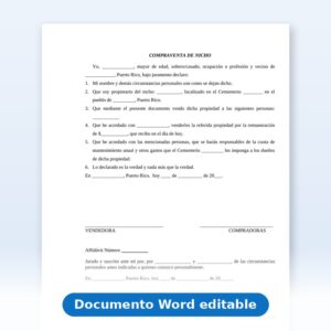 Declaración Jurada - Compraventa de Nicho en Cementerio