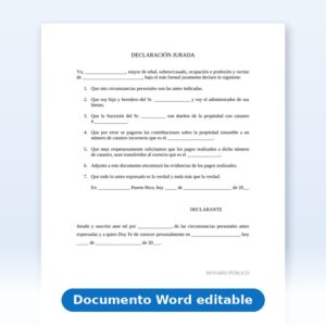Declaración Jurada - Transferencia de Pagos del CRIM a Catastro Correcto