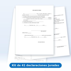 Kit de Declaraciones Juradas (41 modelos editables)
