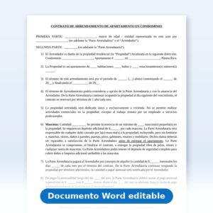 Contrato de Arrendamiento de Apartamento en Condominio