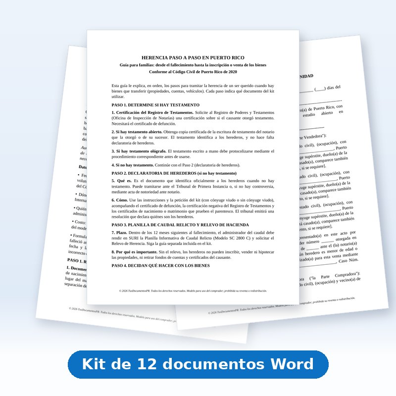 Kit de Herencia Paso a Paso (12 documentos)